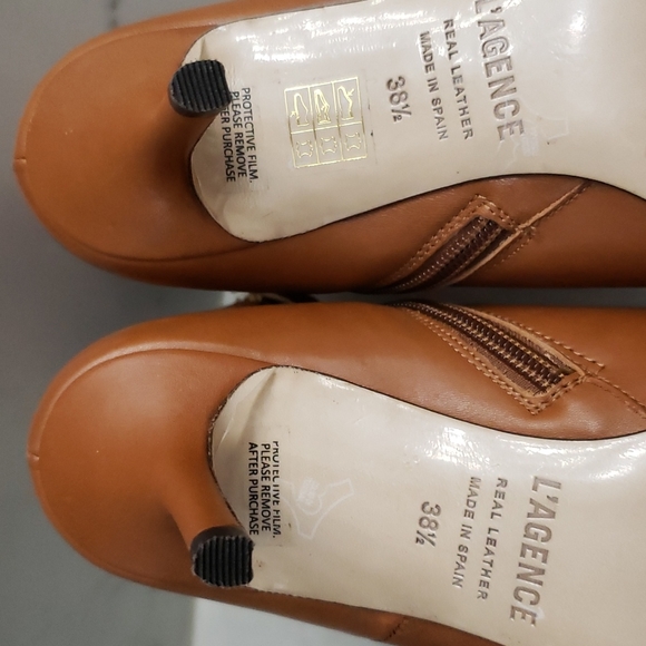 L'AGENCE Aimee II Bootie in Luggage Brown Size 38 1/2 - Picture 8 of 9